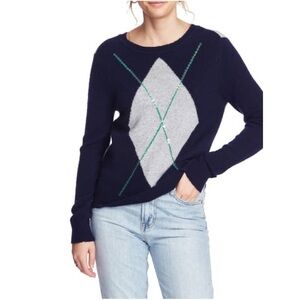 Court & Rowe Cozy Bouclé Sequin Argyle Sweater